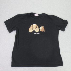 Palm Angels Kids Teddy Bear Shirt Cotton Black Size XXL